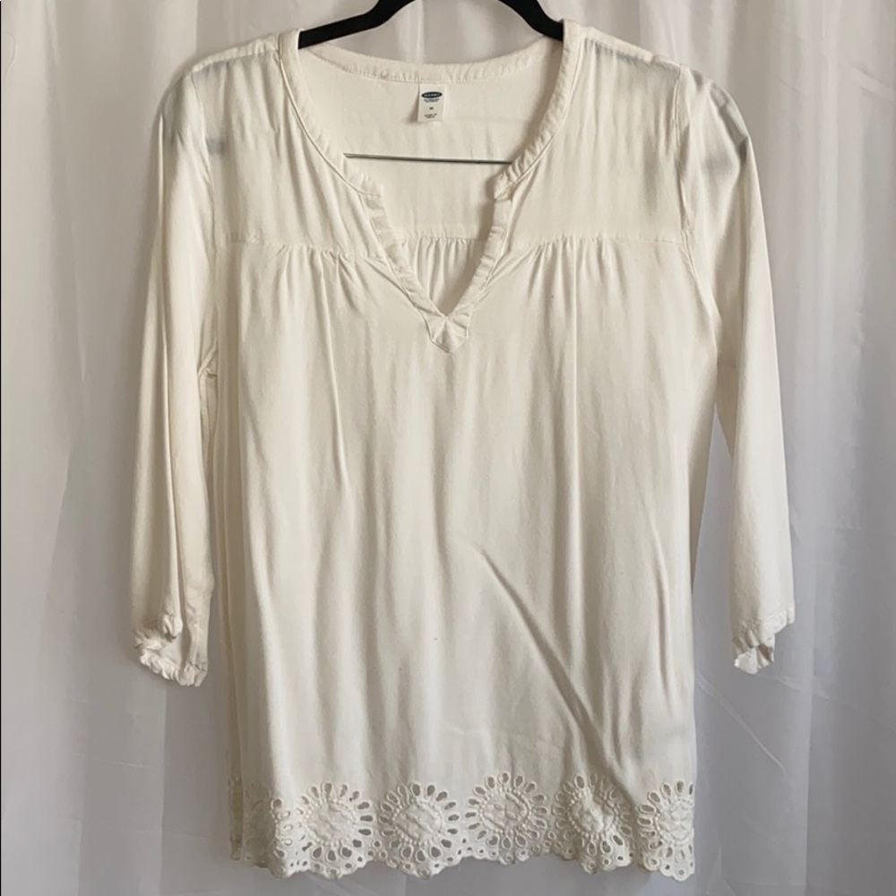 ON Eyelet Trim Blouse